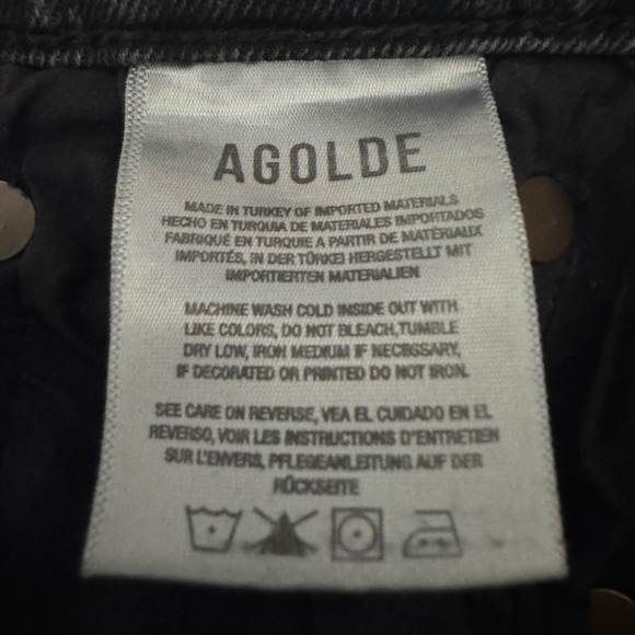 AGOLDE Lyle Low Rise Straight Leg Charcoal Wash Straight Leg Jeans Size 26 - Picture 11 of 11